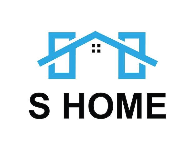 Abstarct letra s con el logotipo de la casa