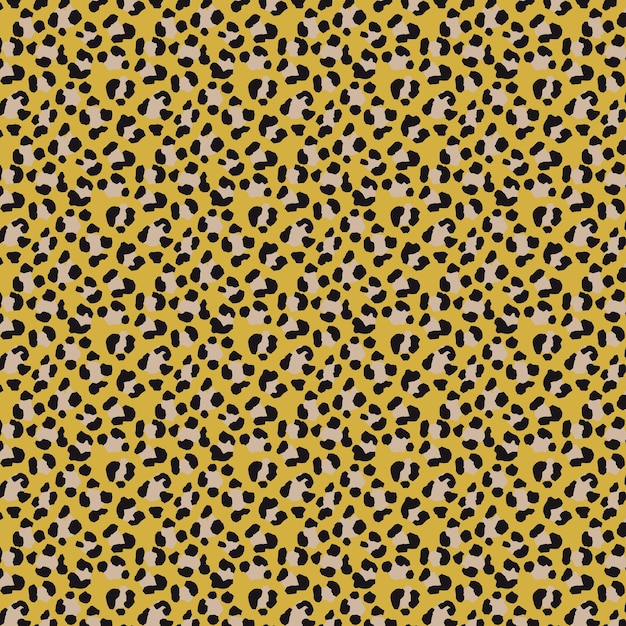 Abstracción efecto de piel de leopardo fondo de patrón vectorial sin costuras para toda la impresión de tela