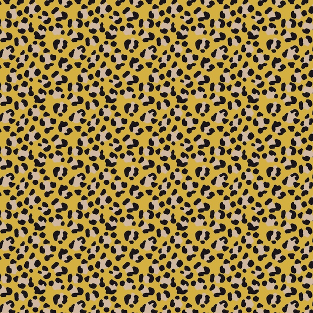 Abstracción efecto de piel de leopardo fondo de patrón vectorial sin costuras para toda la impresión de tela