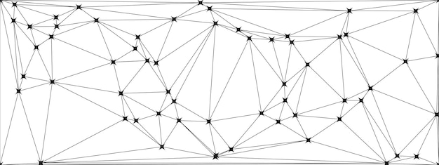 Abstracción geométrica digital con líneas y puntos Diseño abstracto geométrico vectorial