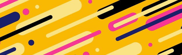 Abstracción moderna, composición de varias formas redondeadas de líneas en color - Vector