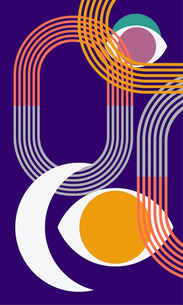 Abstracción ojos y círculos