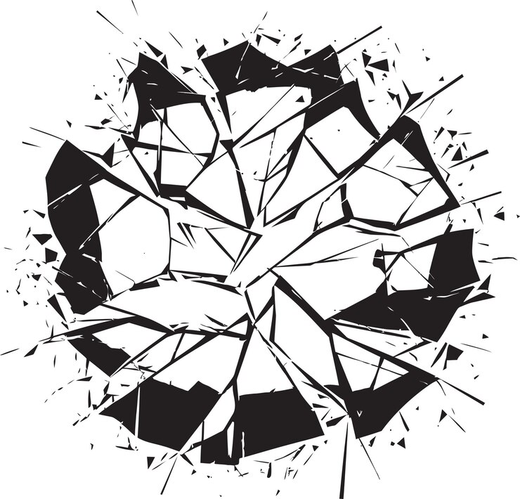 Vector abstracción de vidrio vibrante con caos cromático