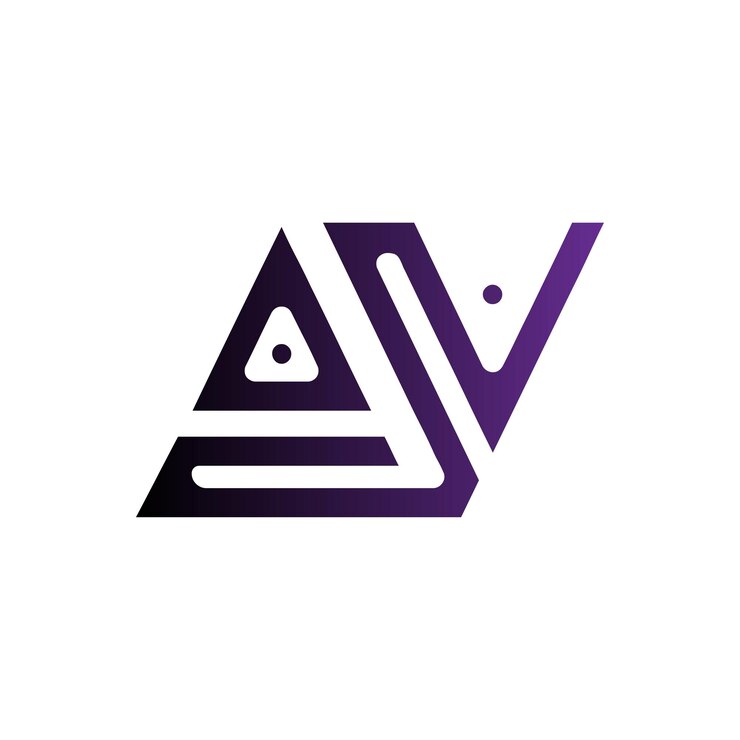 abstract alfabeto moderno minimalista icono de la compañía atemporal monograma símbolo vectorial espacio negativo logotipo