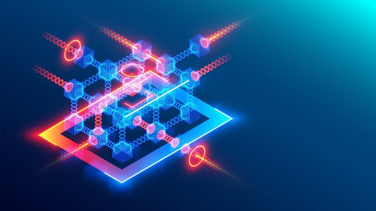 Abstract blockchain on technology futuristic background Linked blocks on tech abstract background Data storage environment Abstract blockchain technology cryptocurrency and fintech square cube
