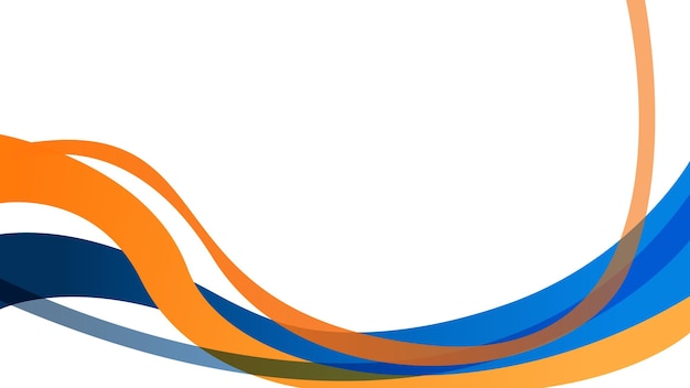 Abstract blue and orange banner vector Blue and orange abstract background with dynamic waves