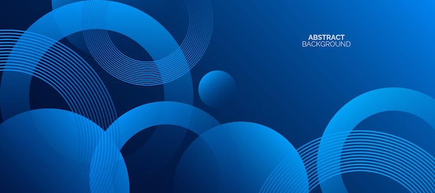 Abstract Blue Circle Composition for Presentation