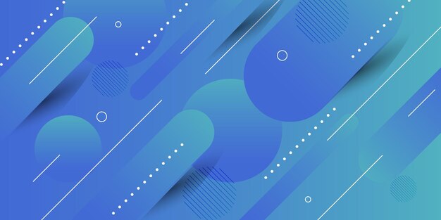 Abstract blue modern background with smooth lines and circle