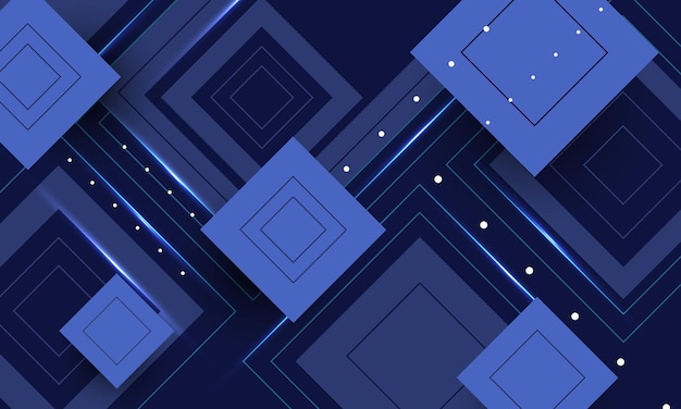 Abstract blue square shape background
