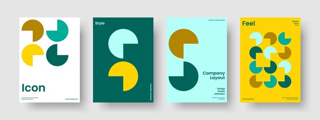Abstract Business Presentation Layout Modern Flyer Template Isolated Brochure Design Book Cover