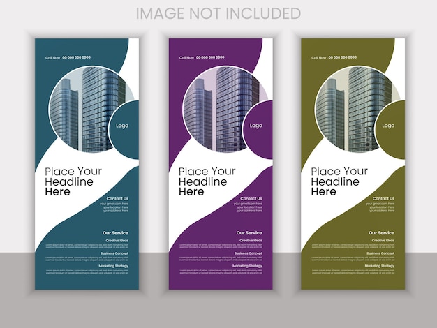 Abstract business rollup standee banner Business roll up display standee para el propósito de la presentación
