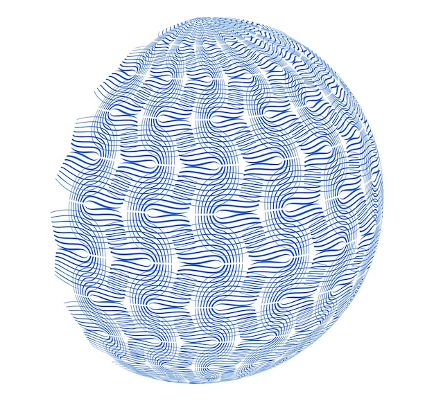 Abstract digital sphere with gradient lines Futuristic globe design symbolizing big data neural networks blockchain technology innovation and global connection for hitech projects and present