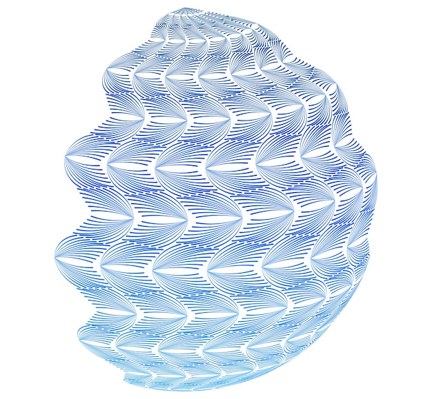 Abstract digital sphere with gradient lines Futuristic globe design symbolizing big data neural networks blockchain technology innovation and global connection for hitech projects and present