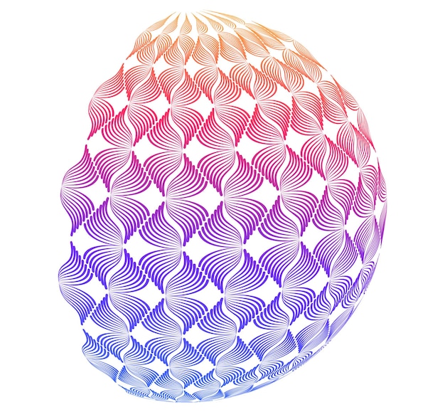 Abstract digital sphere with gradient lines Futuristic globe design symbolizing big data neural networks blockchain technology innovation and global connection for hitech projects and present
