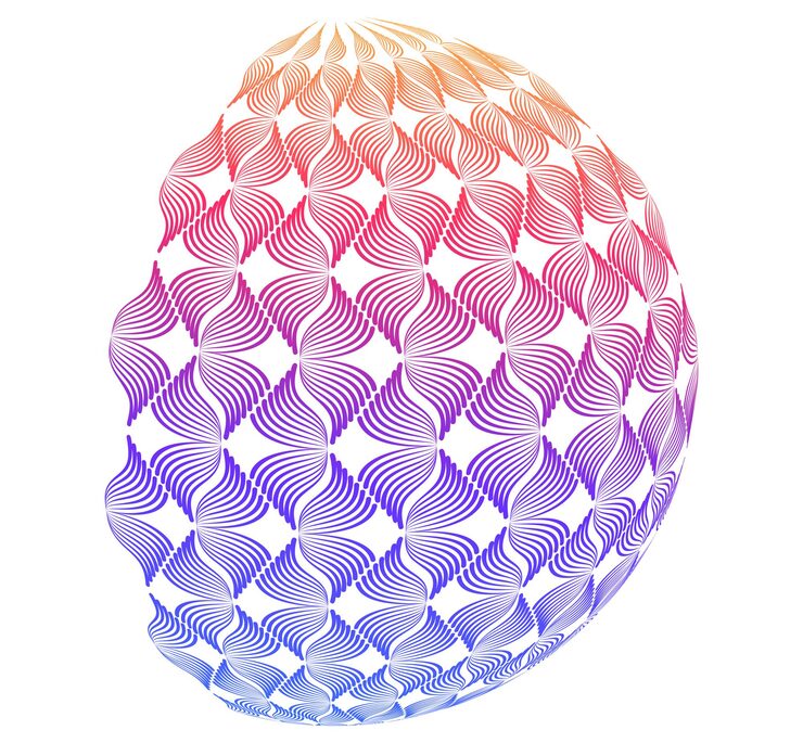 Vector abstract digital sphere with gradient lines futuristic globe design symbolizing big data neural networks blockchain technology innovation and global connection for hitech projects and present
