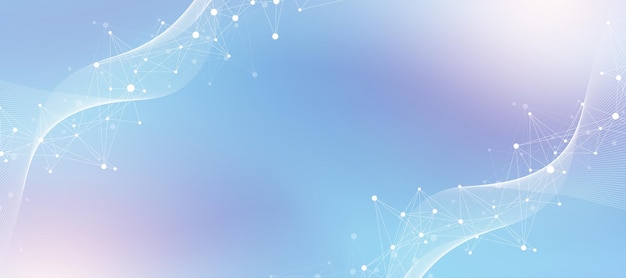 Abstract dynamic motion lines and dots connection background with plexus effect