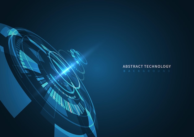 abstract futuristic technology background hud circle element hitech communication concept