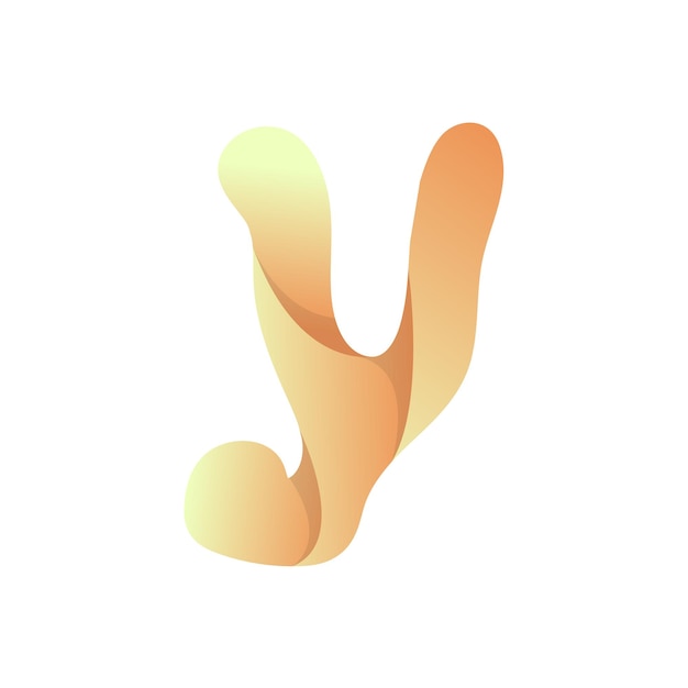 y abstract gradient color letra logotipo