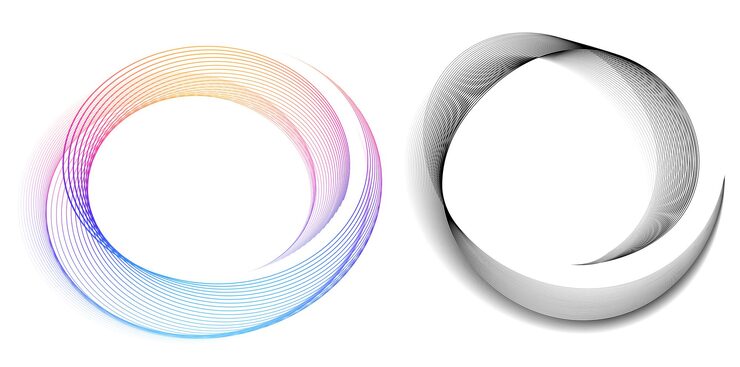 Vector abstract gradient wave shape with dynamic lines futuristic digital design big data neural networks blockchain innovation modern backgrounds technology presentations and creative projects