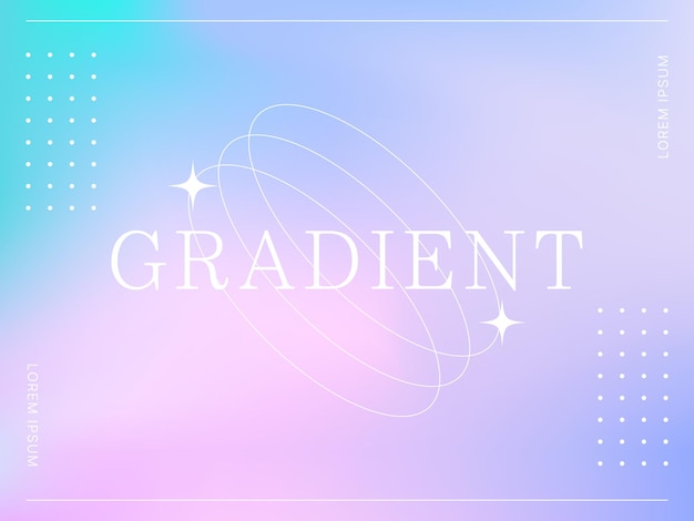 Abstract Gradient with Geometric Shapes and Pastel Colors