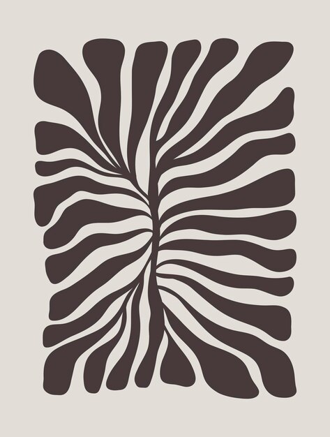 Abstract groovy floral poster Y2K Estilo minimalista moderno de moda dibujado a mano para papel tapiz decoración de pared tela plantilla de portada de tarjeta postal