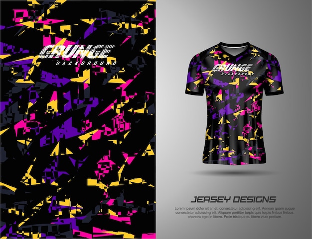 Abstract Grunge Jersey Diseño para el deporte y la moda