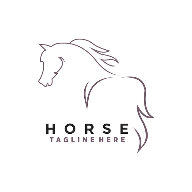Abstract horse logo symbol design illustration vector