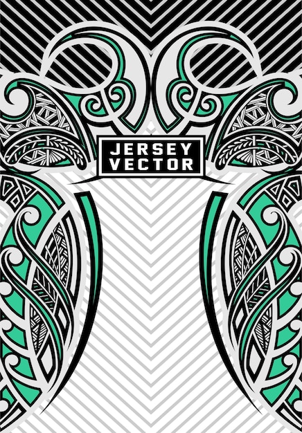 abstract jersey vector design with tribal and geometric patterns