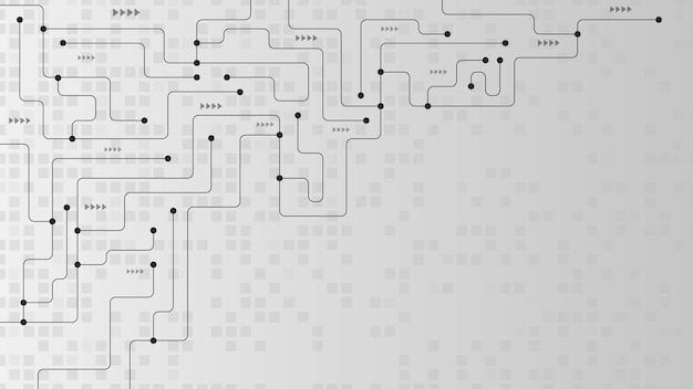 Abstract lines connection with digital pixels Digital network connection data science concept