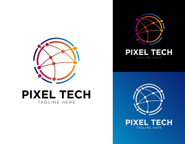 Abstract logotipo de la tecnología global