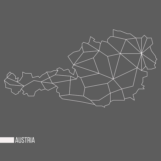 Vector abstract mapa de austria