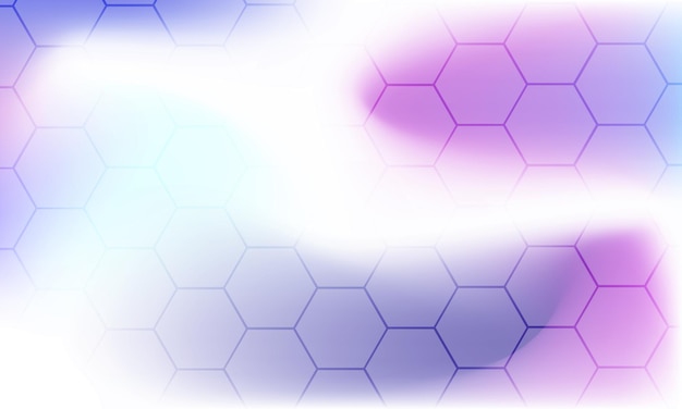 Abstract multicolor flowing gradient background with hexagonal texture hexagonal gaming vector