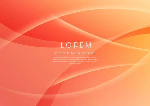 abstract orange gradient background with dynamic waves shape