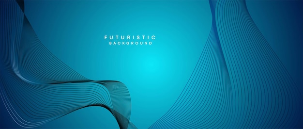Abstract Peacock Blue Ocean Dark Blue Tecnológico Moderno Línea de Ola Fluyente Fondo Teal Azul y Negro Tecnología Digital del Futuro Banner Web Fondo para la Presentación portada Diapositiva Revista