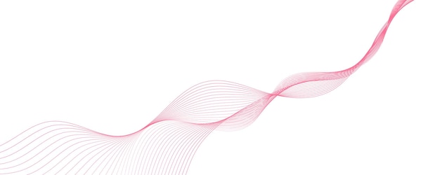 Abstract Pink Wave Lines for Presentation