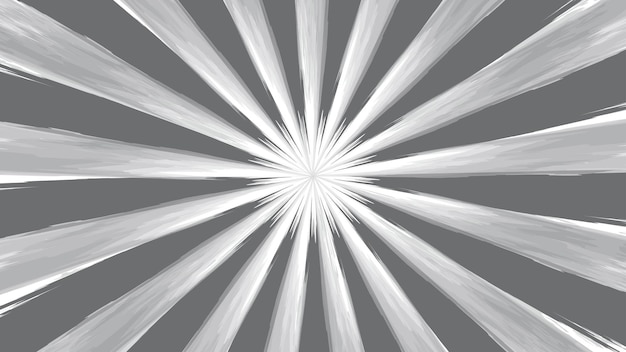 Abstract Radial Burst Monochrome Diseño gráfico Retro en escala de gris Rayos solares de fondo