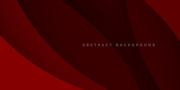 Abstract Red Curved Shapes Composition