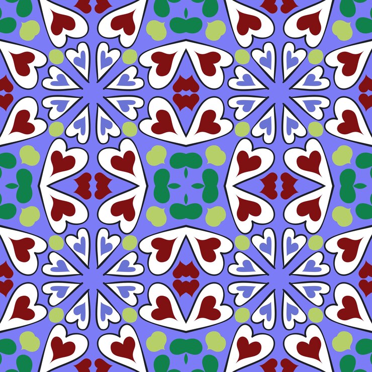 abstract rojo repetido corazones en fondo rosa textil kitenge patrones tradicionales
