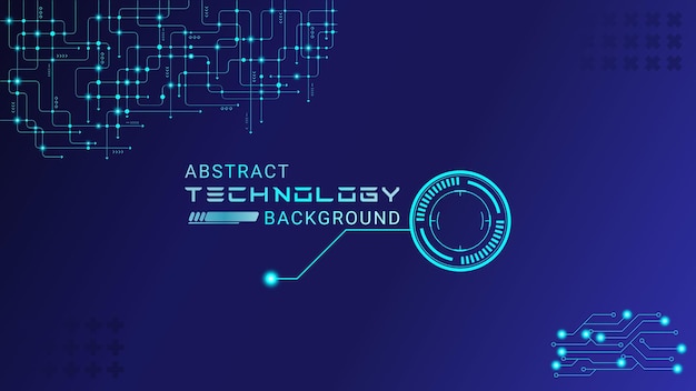 Abstract technology banner gradient blue background concept