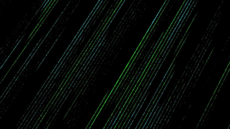 Abstract texture with circles Matrix background Motion dots in cyberspace Halftone illustration Technology background with data algorithms Hacked security particles pattern