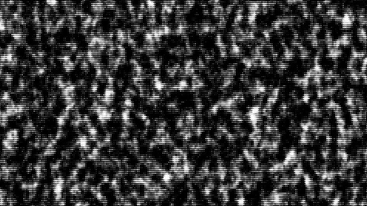 Vector abstract texture with circles matrix background motion dots in cyberspace halftone illustration technology background with data algorithms hacked security particles pattern