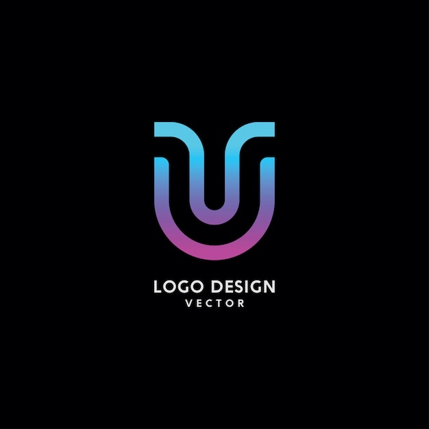 Abstract U Letter Logo Design Vector