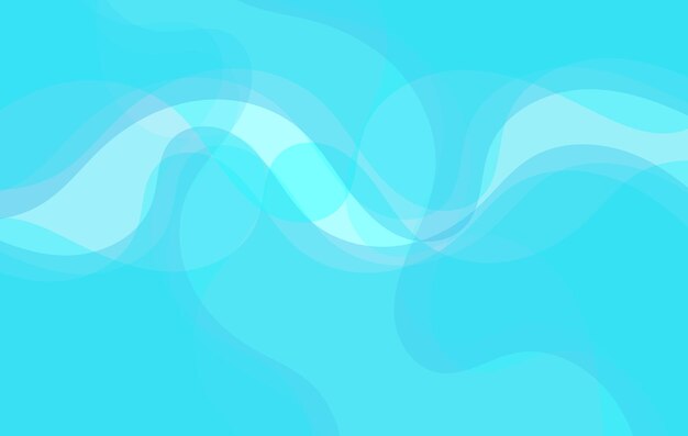 Abstract Wave Composition in Shades of Blue