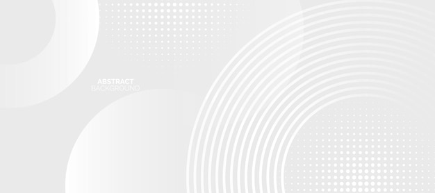 Abstract White Geometric Circles Presentation