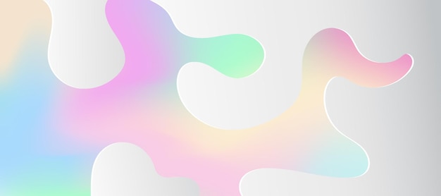 abstract y2k holograma gradiente estandarte manchas plateadas nubes moderno moderno retro fondo para su