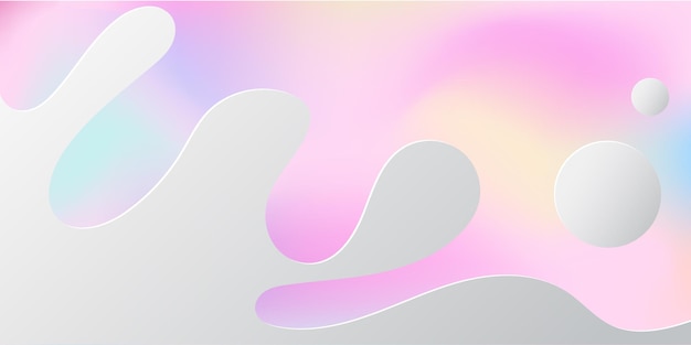 abstract y2k holograma gradiente estandarte manchas plateadas nubes moderno moderno retro fondo para su