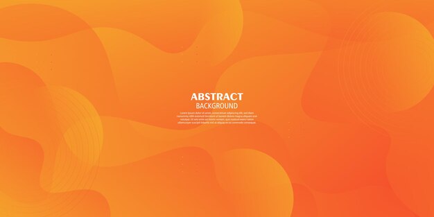 Abstracto 3D colorido fondo de bandera de onda naranja brillante diseño de patrón de fluido líquido Vector Eps10