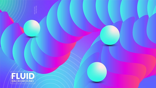 Abstracto 3d dinámico de fondo de fluido o formas de fondo de onda líquida