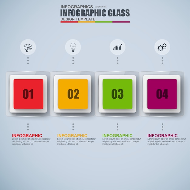 Abstracto 3d marketing digital de negocios infografía