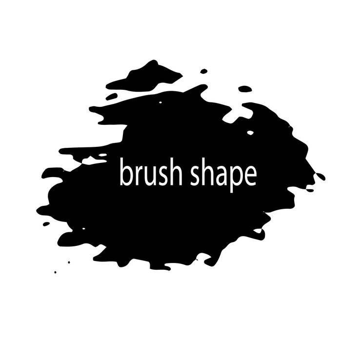Vector abstracto acuarela negra diseño de trazos de pincel arte vectorial sobre fondo blanco